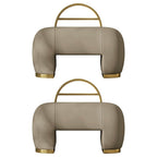 Modern genuine leather ottoman with unique shape