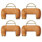 Vibrant orange ottoman for modern decor