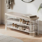 Durable plastic frame ottoman