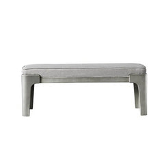 Modern gray ottoman with light background