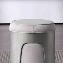 Cotton blend gray ottoman feet