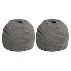 Plush cotton pouf designed for modern decor