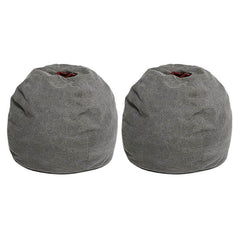 Plush cotton pouf designed for modern decor