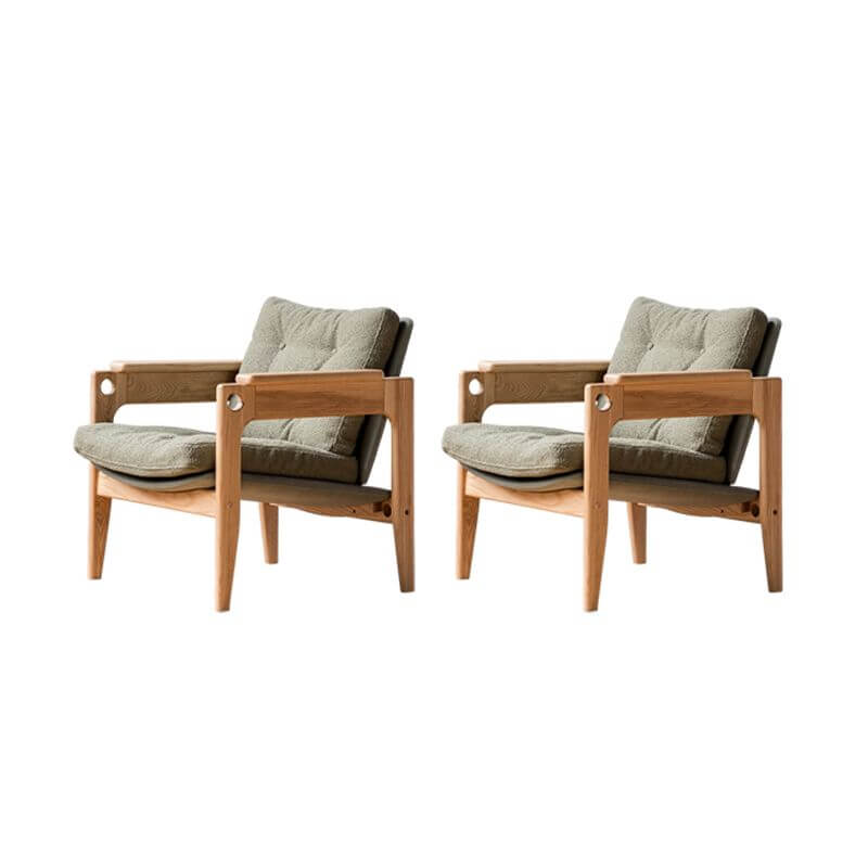 modern grey and amber arm chair