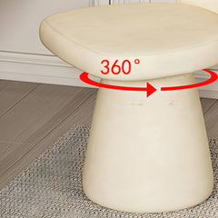 Chic White Modern Vanity Stool for Home Decor