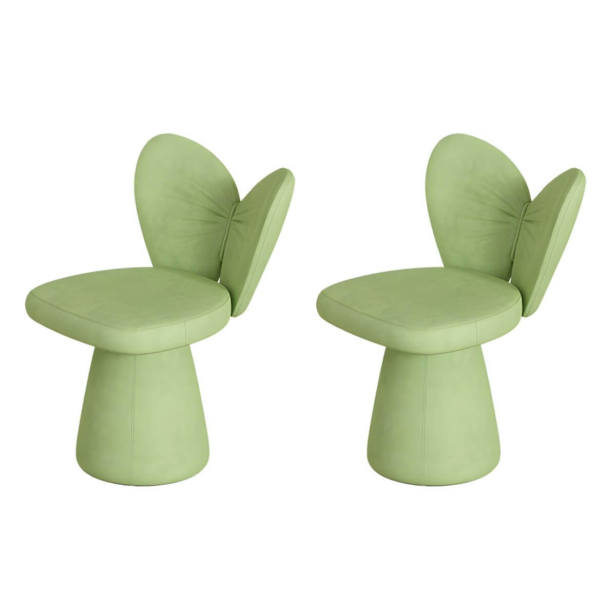 Modern High-Back Upholstered Vanity Stool in Pink