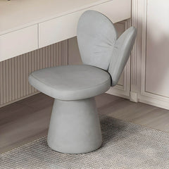 Dark Gray Upholstered Vanity Stool for Dressing Area