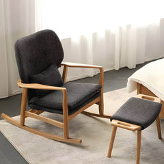 Stylish square arms on rocking chair