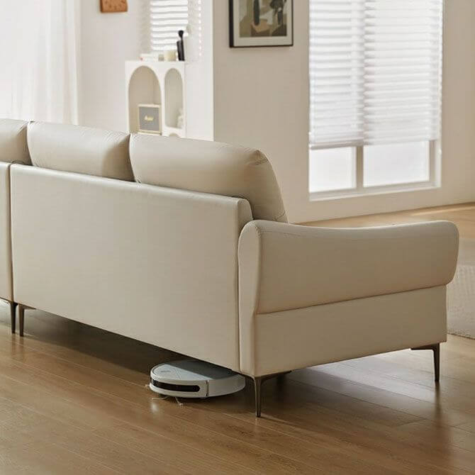 Spacious 3-Seat Leather Couch