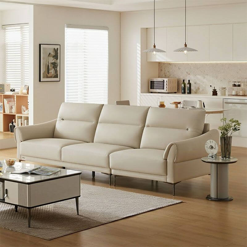 Comfortable Leather Upholstered Sofa