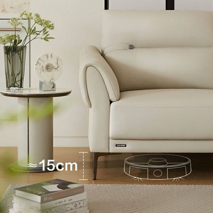 Luxurious Ivory and Grey Floor Sofa