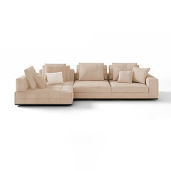 Family relaxing on Modern L-Shape Sofa Chaise