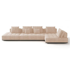 Side angle of Modern L-Shape sofa with concealed support