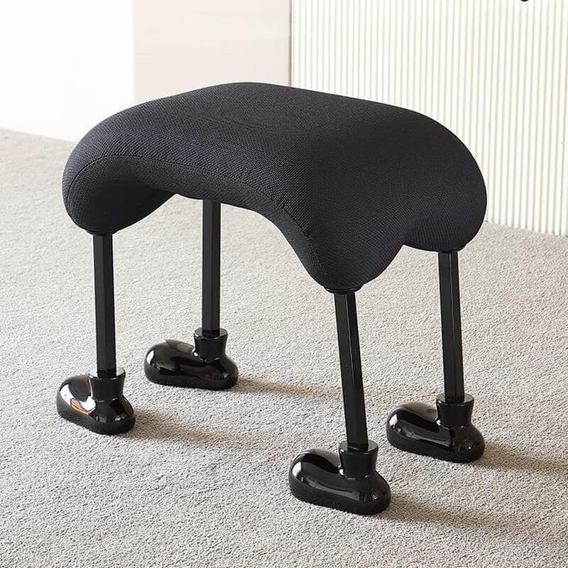 Modern Metal Accent Stool - Black Color