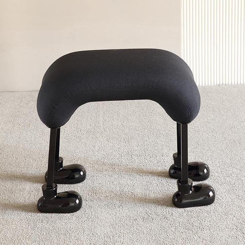 Upholstered Wool Seat of Accent Stool