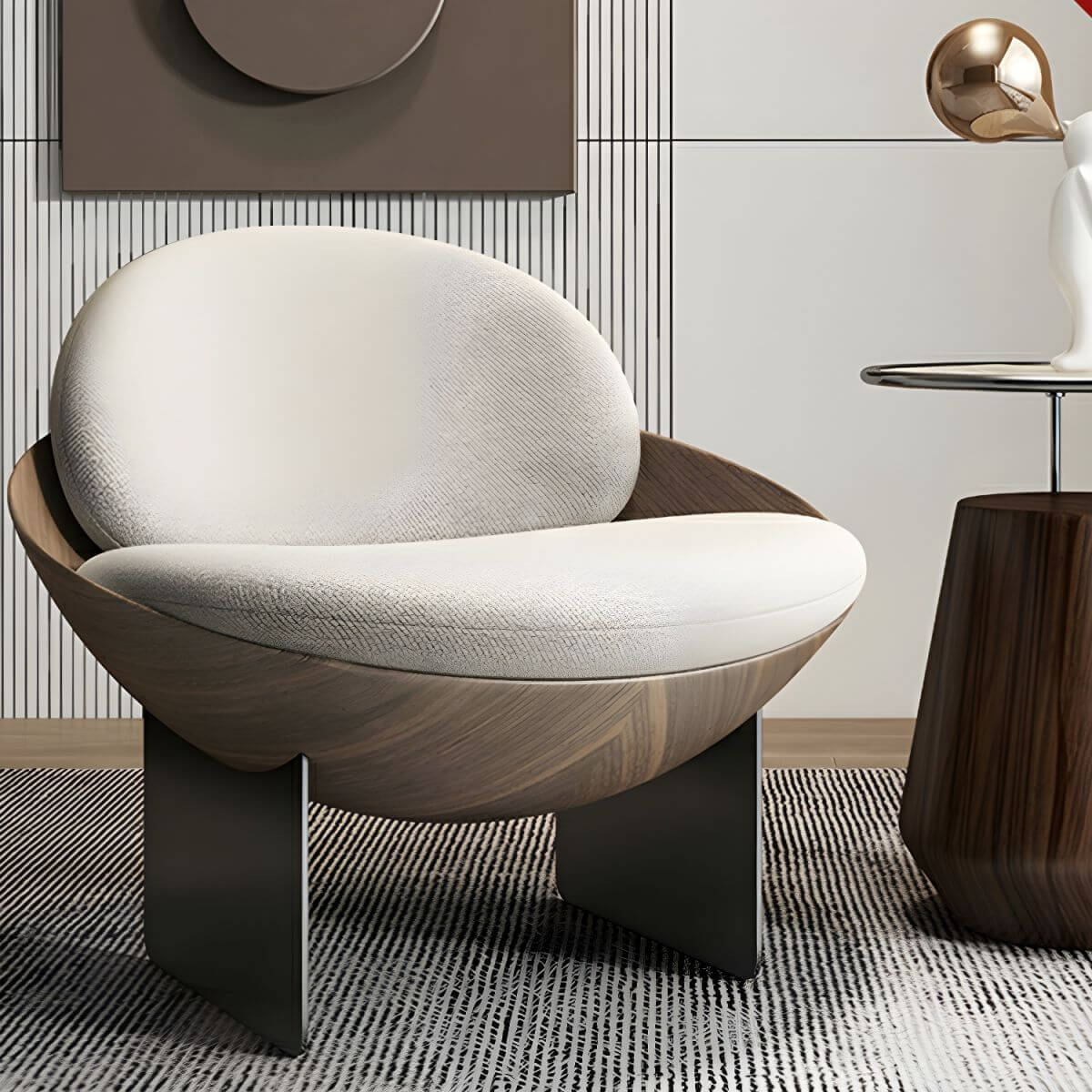 Stylish Modern Papasan Chair in Living Room