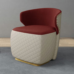 Stylish modern ottoman as extra seating