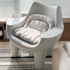 Modern Plastic Arm Chair grey cushions