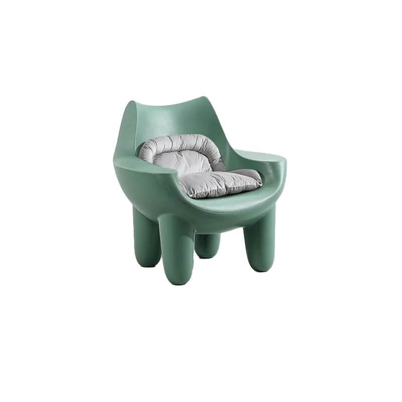 Functional arm chair with easy maintenance grey cushions