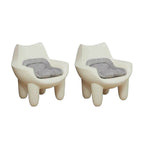 Modern Plastic Arm Chair grey cushions