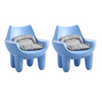 Functional arm chair with easy maintenance grey cushions