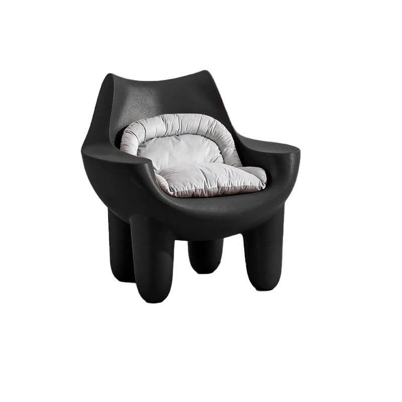 Modern Plastic Arm Chair grey cushions