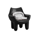 Modern Plastic Arm Chair grey cushions