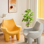 Living room featuring modern plastic arm chair