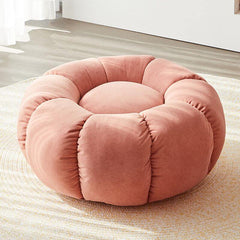 Modern pumpkin shape ottoman in pink