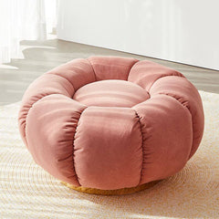 Elegant tufted seat of the ottoman