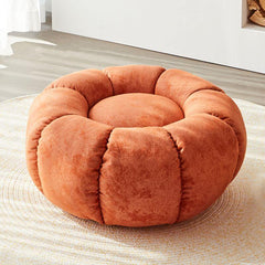 Designer ottoman enhancing modern interior decor