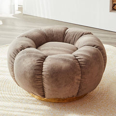 Fully assembled pumpkin shape ottoman ready for use