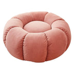 Detail shot of the ottoman's wooden frame