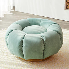 Fully assembled pumpkin shape ottoman ready for use