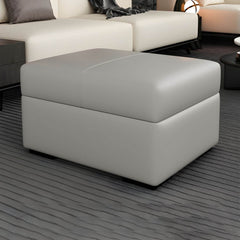 Contemporary storage ottoman in houndstooth pattern