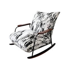 Modern rocking chair in black and white