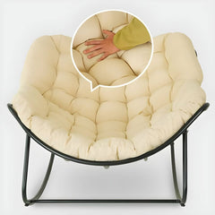 Elegant spindle back design of rocking chair