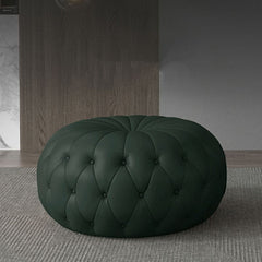 Faux Leather Ottoman with Sponge Fill for Comfort