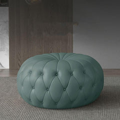 Faux Leather Ottoman with Sponge Fill for Comfort