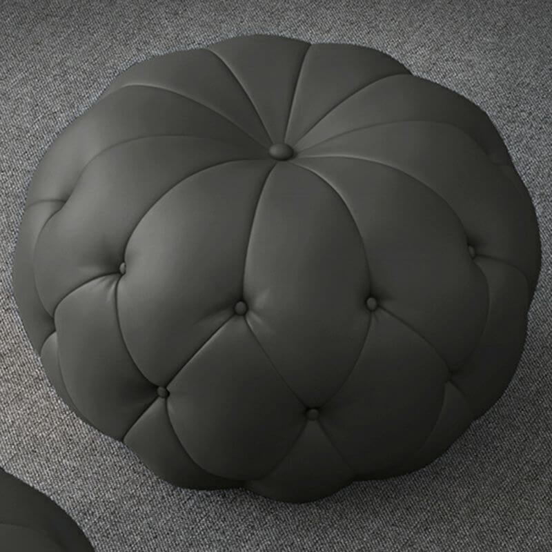 Pink Round Ottoman Perfect for Soft Color Palette