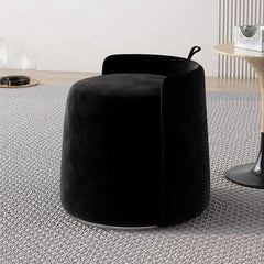 Different Color Options for Modern Silver Microfiber Pouf