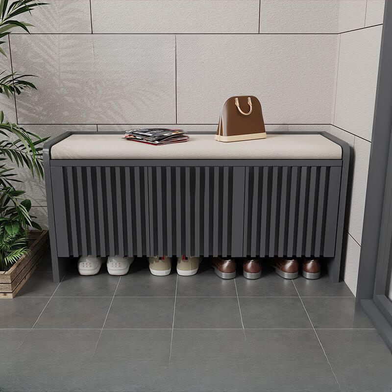 Modern accent bench chair in grey Main image