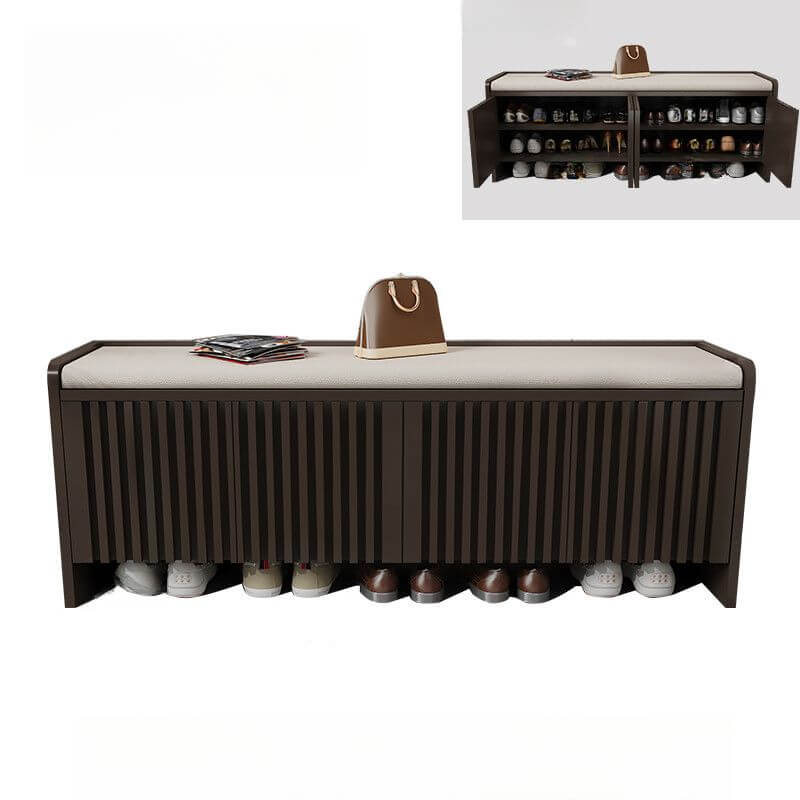 Comfortable upholstered bench for entryway