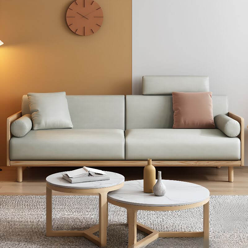 Sofá de suelo de estilo moderno y sencillo con cojín extraíble para salón Imagen secundaria del producto