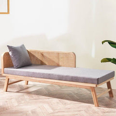 Modern Gray Chaise Lounge from a side view