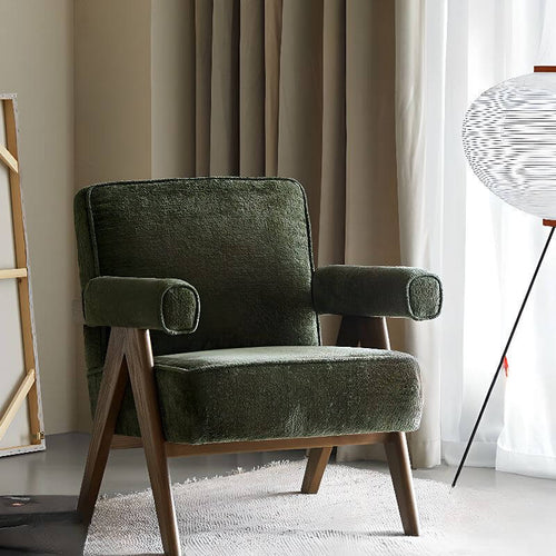 ivory arm chair in modern living room