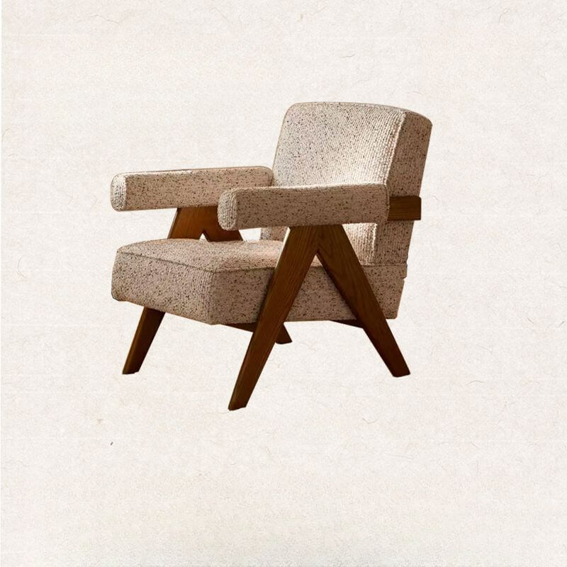 contemporary arm chair with untufted design