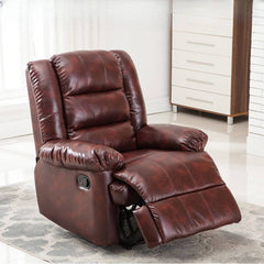 Modern Simple Style Metal Recliner Beige