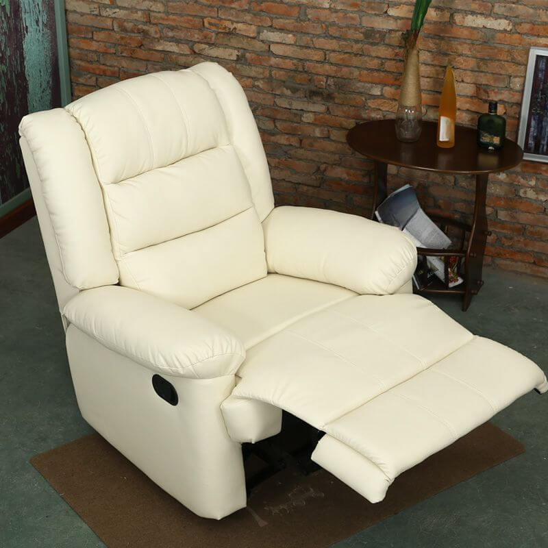 Modern Simple Style Metal Recliner Blue