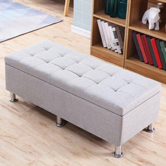 Stylish Ink Colored Solid Color Ottoman